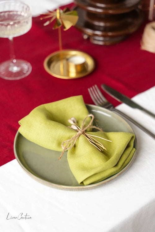 Natural linen napkins, short finish (kopie)