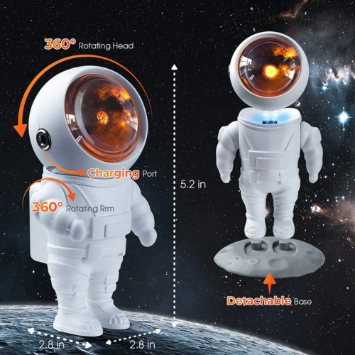 Rechargeable  Astronaut LED Sunset Projection Lamp with Base (kopie)
