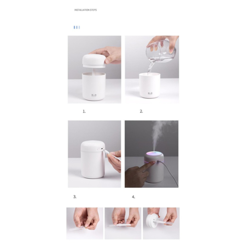 Portable Air Humidifier Aroma Essential Oil Diffuser for Car Home (kopie)
