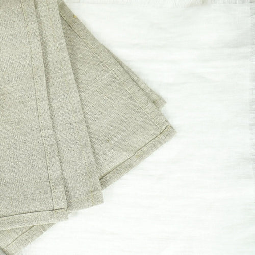 Natural linen napkins, short finish (kopie)