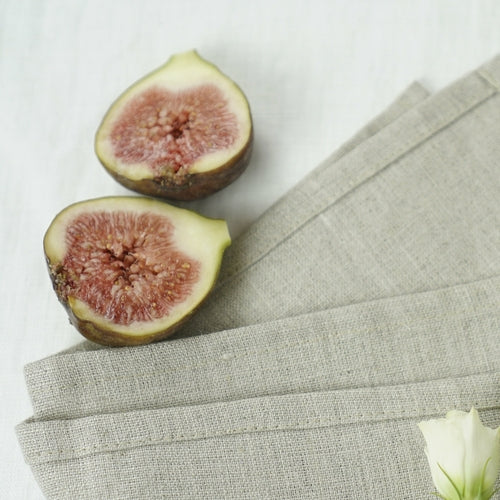 Natural linen napkins, short finish (kopie)