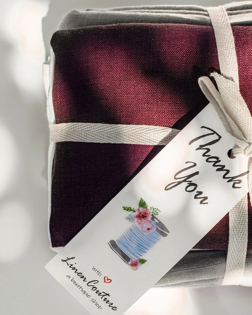 Natural linen napkins, short finish (kopie)